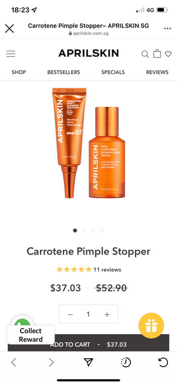 aprilskin.com.sg Carrotene Pimple Stopper Review