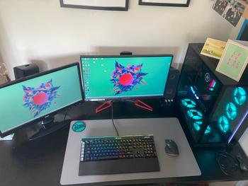 Dotgrid Vegan Leather Desk Mat - Pearl Grey Review