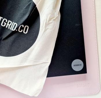Dotgrid Vegan Leather Desk Mat - Blush Pink Review