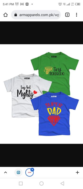 ARM Apparels Pack of 3 T-Shirt For Kids - MIGHTY-TINY-SDAD Review