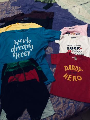 ARM Apparels Pack of 3 T-Shirt For Kids - (LUCKMOM-COOKIES-DADDYHERO) Review