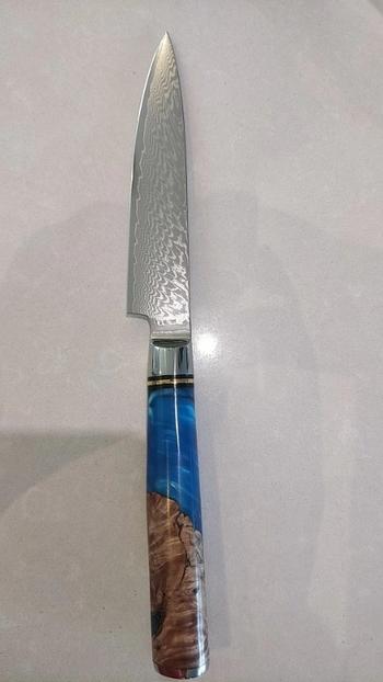 Vertoku Damascus Steel Knives with Blue Resin Handle Review