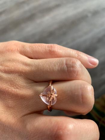 Healing Designed Treasures of Affection  - Rose Quartz Heart Ring Review