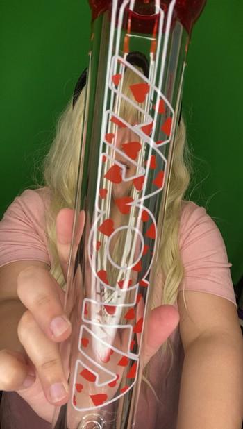 MOTA Glass 18 x 9mm Love Sesh Red Color Accent Beaker Bong Review