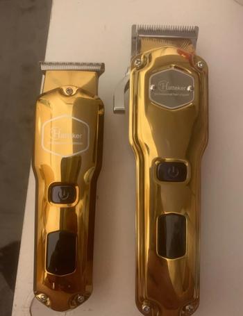 ASHER.SE 2Pcs All Metal Gold Professional Sladdlös Hårklippare Review