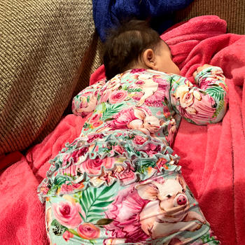 Little Bum Bums Bums N' Roses Ruffle Romper - Cap Sleeves Review