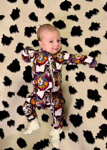 Little Bum Bums You Had Me At Hydrangea Ruffle Zipper Romper - Long Sleeves Review