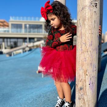 Little Bum Bums Bums N' Roses Tulle Tutu Dress - Long Sleeves Review