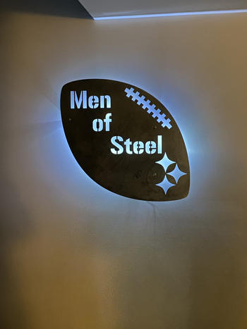 YINZERshop.com Pittsburgh Steelers Men of Steel Football Steel Wall Art Piece Review