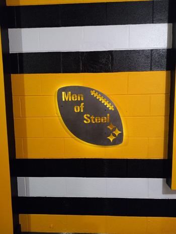 YINZERshop.com Pittsburgh Steelers Men of Steel Football Steel Wall Art Piece Review