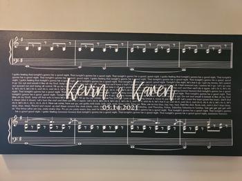 AmourPrints Black and White Custom Wedding Song Lyrics on Canvas - Ready to Hang Review