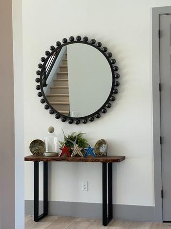 Modest Hut Alexa Sleek Silver Square Wall Mirror Review