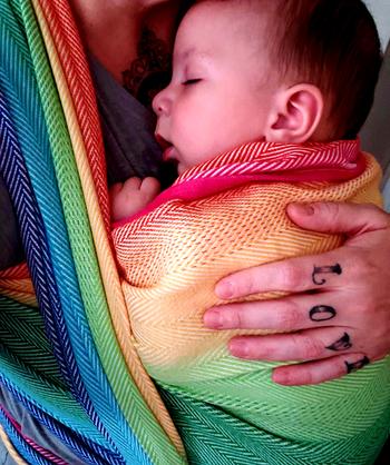 Little Zen One Didymos Baby Woven Wrap Rainbow Lisca White Review