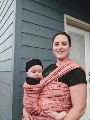 Little Zen One Didymos Baby Woven Wrap Magic Forest Lychee Review