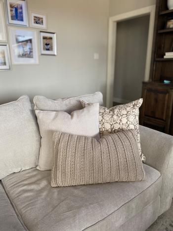 Apartment No.3 Dara Floral Block Printed Pillow Cover |  Grey Review