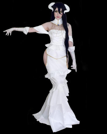 Uwowo Cosplay UWOWO Anime Overlord Albedo Cosplay Plus Size White Dress Costume Review