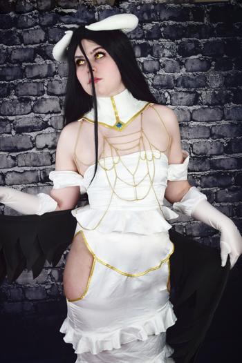 Uwowo Cosplay UWOWO Anime Overlord Albedo Cosplay Plus Size White Dress Costume Review