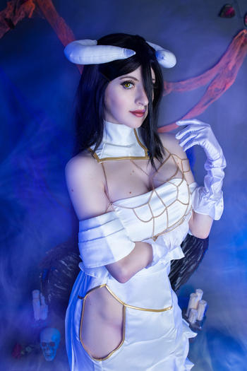 Uwowo Cosplay 【In Stock】UWOWO Anime Overlord Albedo Cosplay Plus Size White Dress Costume Review