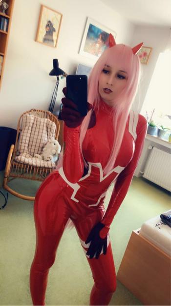 Uwowo Cosplay 【In Stock】UWOWO Anime DARLING in the FRANXX Cosplay Plus Size Costume Zero Two CODE:002 Bodysuit Plug suit Christmas gifts Review