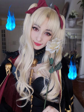 Uwowo Cosplay UWOWO Fate Grand Order Ereshkigal Cosplay Wig 80cm long Gold Double Tail Cosplay Hair Review