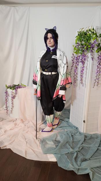 Uwowo Cosplay 【In Stock】Uwowo emon Slayer Cosplay Kimetsu no Yaiba Kocho Shinobu Cosplay Costume Demon Slayer Uniform Plus Size Cosplay Review