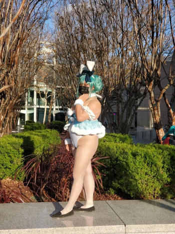 Uwowo Cosplay 【In stock】Uwowo Cosplay Hatsune Miku Fanart. ver Cosplay Costume Cute Bunny Dress Review