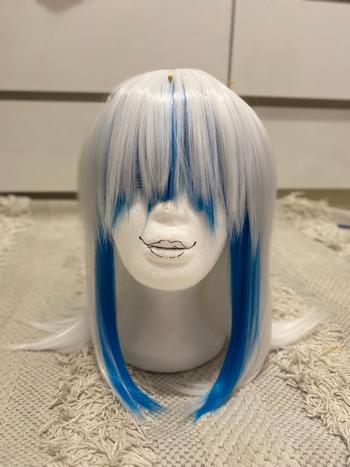 Uwowo Cosplay Uwowo Cosplay Gawr Gura Cosplay Wig Tail Shark GAWRGURA 40cm White Blue Gradient Wig Review