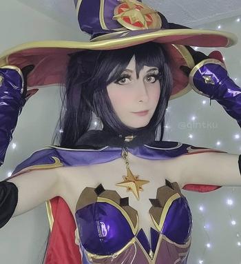 Uwowo Cosplay Uwowo Game Genshin Impact Mona Megistus Cosplay Wig Astral Reflection 90cm Purple Twin Tail Wig Review