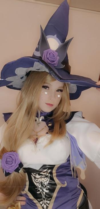 Uwowo Cosplay Uwowo Game Genshin Impact Lisa Witch of Purple Rose Cosplay Wig The Librarian 70cm Brown Long Wavy Hair Review