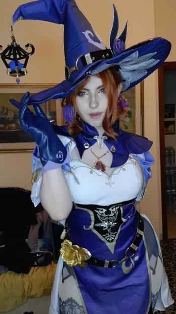 Uwowo Cosplay Uwowo Game Genshin Impact Plus Size Cosplay Lisa Witch of Purple Rose Costume The Librarian Sexy Dress Review