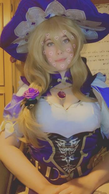 Uwowo Cosplay Uwowo Game Genshin Impact Plus Size Cosplay Lisa Witch of Purple Rose Costume The Librarian Sexy Dress Review