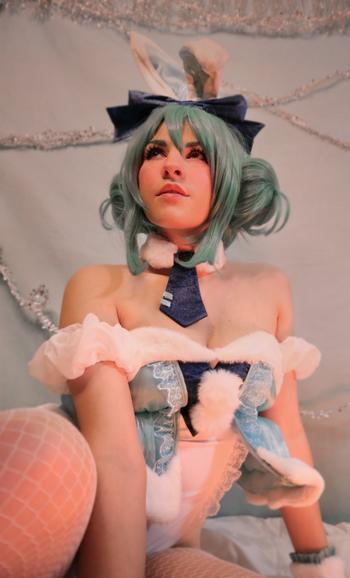 Uwowo Cosplay Uwowo Cosplay Hatsune Miku Bunny Fanart. 40CM Green Cosplay Wig Review