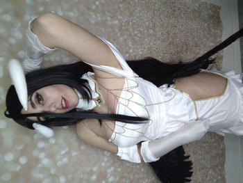 Uwowo Cosplay UWOWO Anime Overlord Albedo Cosplay Wig 120cm Deep Purple Long Hair Review