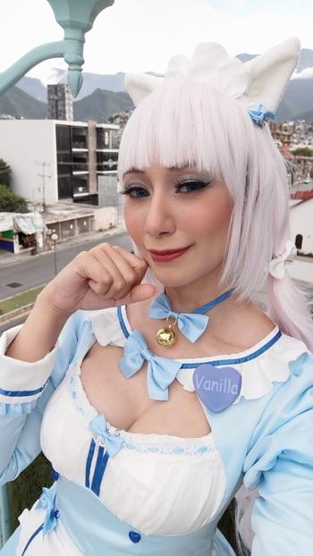 Uwowo Cosplay Uwowo Plus Size Game Nekopara vol.4 Vanilla Maid Dress Cosplay Costume Cute Blue Dress Review