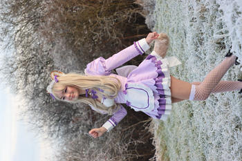 Uwowo Cosplay Uwowo Game Nekopara vol.4 Coconut Maid Dress Cosplay Costume Cute Purple Dress Review