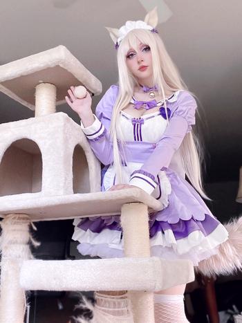 Uwowo Cosplay Uwowo Game Nekopara vol.4 Coconut Maid Dress Cosplay Costume Cute Purple Dress Review