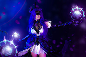 Uwowo Cosplay 【In Stock】Uwowo Game League of Legends Withered Rose Syndra Cosplay Plus Size Costume Review