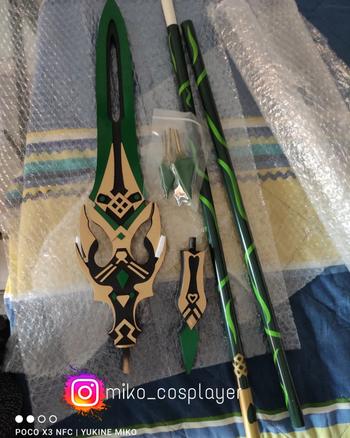 Uwowo Cosplay Uwowo Game Genshin Impact Weapons Primordial Jade Winged-Spear Cosplay Props Polearms Props Review