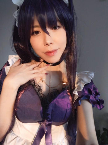 Uwowo Cosplay 【In stock】Exclusive Uwowo Game Genshin Impact Mona Maid Fanart  Ver Cosplay Costume Review