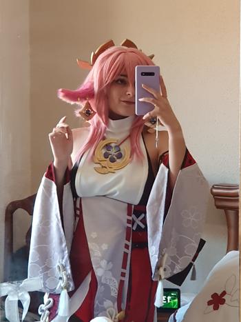 Uwowo Cosplay Uwowo Game Genshin Impact Inazuma Yae Miko Cosplay Costume Review