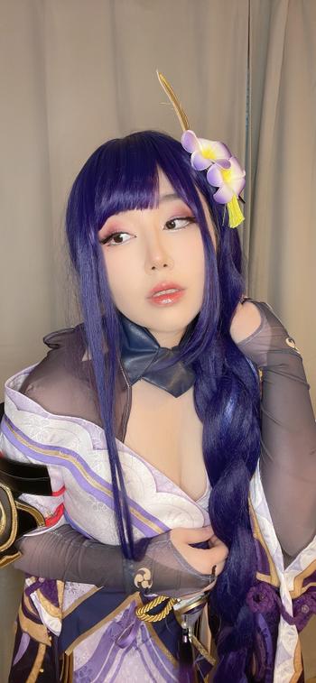 Uwowo Cosplay Uwowo Game Genshin Impact Inazuma Baal Raiden Shogun Cosplay Wig 105cm Long braided Hair Review