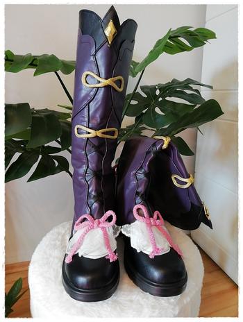 Uwowo Cosplay Uwowo Game Genshin Impact Liyue Geo Yunjin Cosplay Yun jin Shoes Review