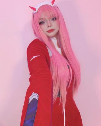 Uwowo Cosplay 【In Stock】Uwowo Anime DARLING in the FRANXX: 002 Zero Two Uniform Cosplay Costume Review