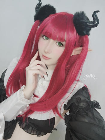 Uwowo Cosplay Uwowo Anime My Dress-Up Darling Marin Kitagawa Little Devil Cute Sexy Cosplay Wig Pink Long Hair Review