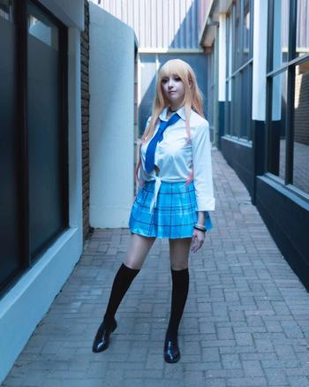 Uwowo Cosplay 【In Stock】Uwowo Anime My Dress Up Darling Kitagawa Marin Cosplay Costume JK School Uniform Review