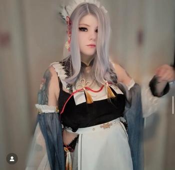 Uwowo Cosplay 【In Stock】Uwowo Genshin Impact Fanart Shenhe Maid Dress Cosplay Costume Review