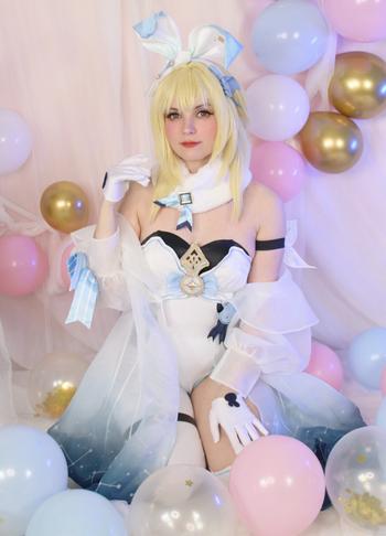 Uwowo Cosplay 【In Stock】Exclusive Uwowo Genshin Impact Fanart: Lumine Bunny Suit Canon Outfit Cosplay Traveler Costume Review