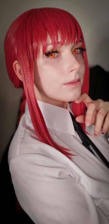 Uwowo Cosplay 【Pre-sale】Uwowo Manga Chainsaw Man Wig Makima Wig Rose Red Hair Cosplay Wig Role Play Halloween Wig Review