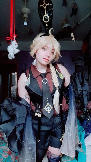Uwowo Cosplay Exclusive authorization Uwowo Genshin Impact Fanart Aether Bunny Suit Canon Outfit Cosplay Traveler Kong Costume Review