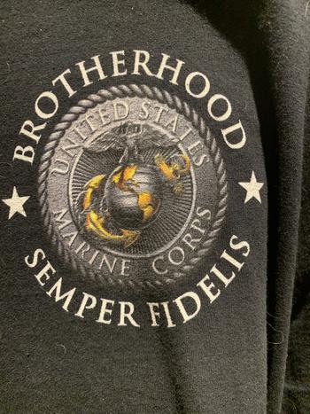 Shop Erazor Bits Semper Fi Chrome Dog Marine Corps Premium Hooded Sweat Shirt Review